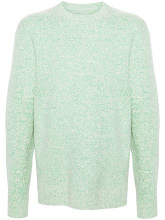 Jil Sander Green Textured Knit Viscose Sweater