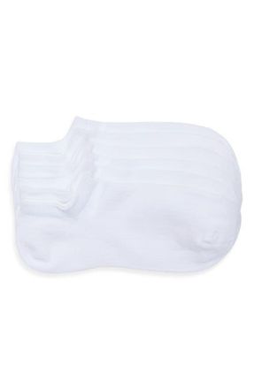 Nordstrom 3-Pack Rib No-Show Socks in White at Nordstrom