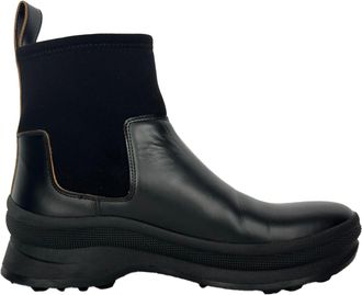 Jil Sander Chelsea Ankle Boots in Black Leather