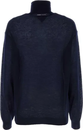 Prada Womens Cashmere Turtleneck Navy