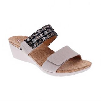 Revere Comfort Shoes Womens Sorrento Wedge Sandal In Pebble