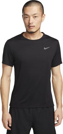 Nike DRI-FIT UV MILER MENS SHORT-SLEEVE RUNNING TOP Black DV9316-010