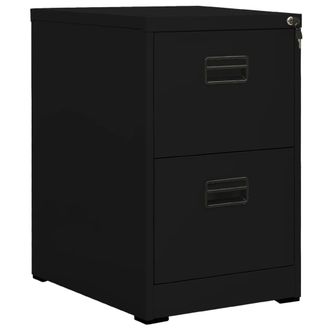 vidaXL Armario Archivador De Acero Negro 46x62x72,5 Cm Vidaxl