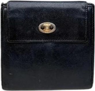Celine Pre-owned Vintage Square Wallet - Dames - Vintage Accessoires - Zwart - ONE Size - Leer - Vintage
