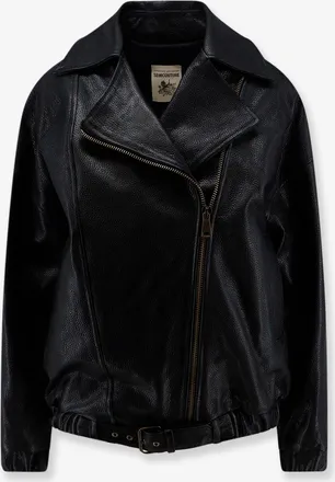 Semicouture Giubbino oversize in pelle martellata - SEMICOUTURE - gender_Woman