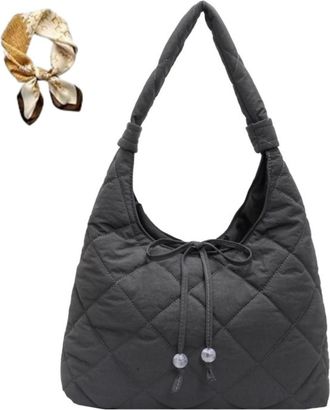 Generic Casual Commute Quilted Underarm Bag for Women,Trendy Large Capacity Shoulder Bags,Lightweight Soft Padded Handbag