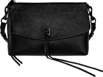 Rebecca Minkoff Darren Top Zip Leather Shoulder Bag in Black at Nordstrom