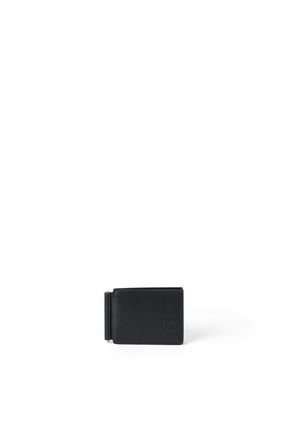 Brunello Cucinelli Leather money clip wallet in Black at Nordstrom