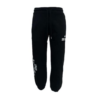 Marcelo Burlon Sweatpants, male, Black, Size: XS Slim Fit Trousers