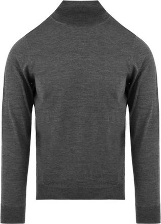 Drumohr Turtleneck Wollen Trui - Heren - Coltruien - Grijs - L - Wol - Truien & Vesten