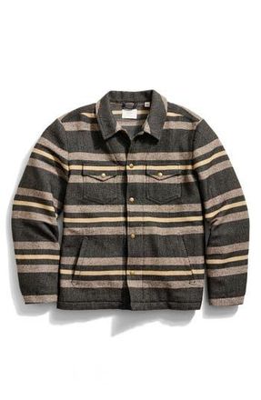 Billy Reid Stripe Woodsman Jacket in Asphalt Multi at Nordstrom Rack, Size X-Large