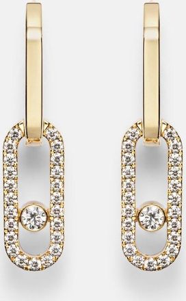 Messika Move Link 18kt gold earrings with diamonds