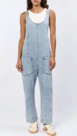 Dear John Denim Julie Oversized Overalls In Ocean