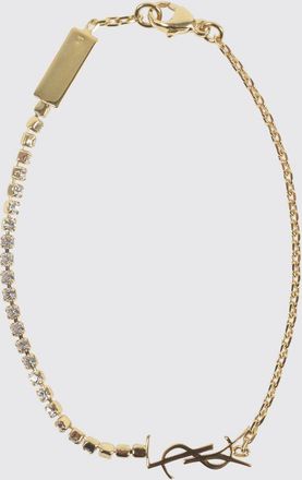 Saint Laurent Bracciale Cassandre in ottone con monogramma YSL