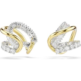 Swarovski Hyperbola Ear Cuffs in Gold/White at Nordstrom
