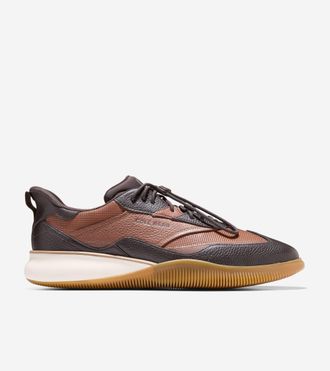 Cole Haan Mens 6.ZER&Oslash;GRAND Quick-On Leather Sneakers - Brown Size 11.5