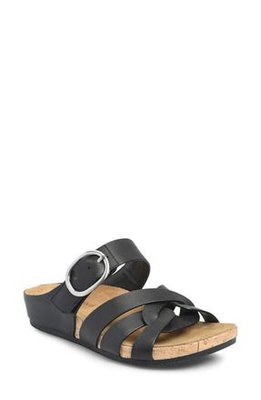 COMFORTIVA Gianna Platform Wedge Slide Sandal in Black at Nordstrom, Size 9.5