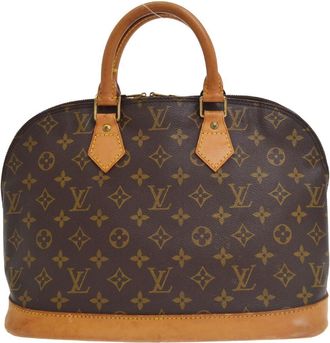 Louis Vuitton Vintage Alma Monogram Canvas Brown Canvas Handbag (Pre-Owned)