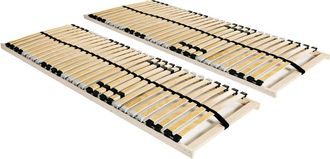 vidaXL Reti A Doghe 2 Pz 7 Zone Con 28 Doghe In Legno 80x200 Cm - Vidaxl