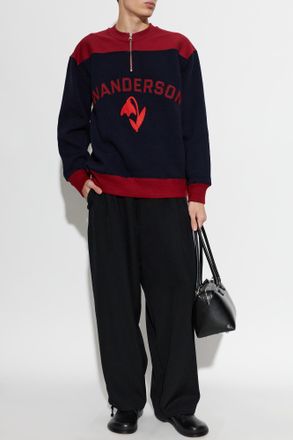 J.W.Anderson Sweatshirt With Logo, Mens, Navy Blue