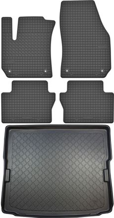 OEM Opel Zafira B Minivan De Mayo De 2005 A 2014. Juego - Alfombrillas De Goma Para Coche + Alfombrilla Para Maletero