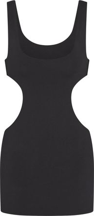 SKIMS Cut-out Stretch-jersey Mini Dress - Dark Grey - L (UK16-18)