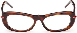 Christian Louboutin 53mm Geometric Optical Glasses in Dark Havana at Nordstrom