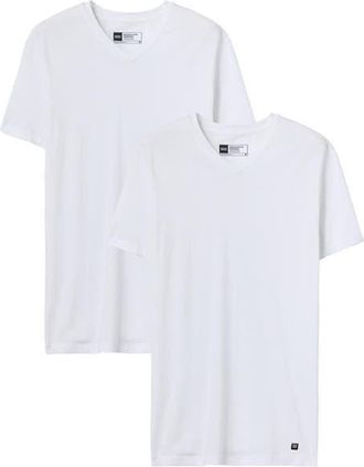 Saxx Dry Cotton 2-Pack Undershirts in White at Nordstrom, Size X-Large