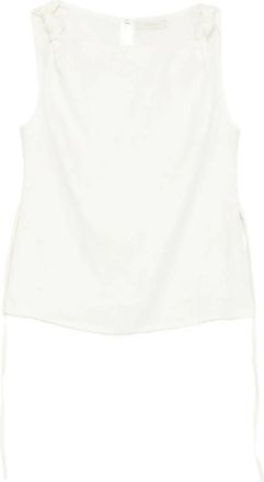 Faithfull The Brand Top mouwloos van linnen met knoopdetail - Dames - Tops zonder mouwen - Wit - S - Linnen - Tops