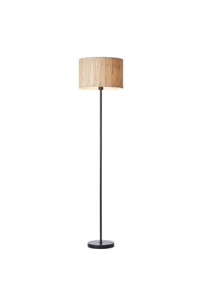 Netlighting Longshore Base & Shade Floor Lamp Natural Seagrass Matt Black