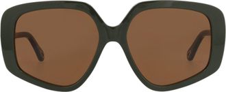 Chlo&eacute; Square-Frame Recycled Acetate Sunglasses
