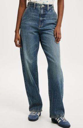 Cotton On Womens Loose Straight Jean in Blue Dusk Carpenter at Nordstrom, Size 2