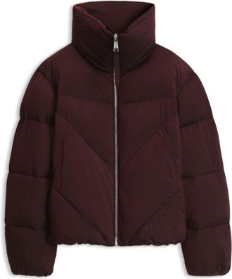 BOSS Zippered puffer jacket in lustrous fabric