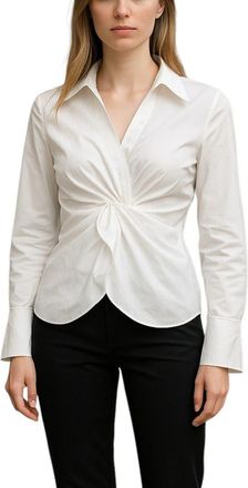 Bishop + Young Spencer Twist Front Blouse in White at Nordstrom, Size X-Small