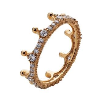 Pandora Clear Sparkling Crown Ring - female - Pandora - Rings - Yellow - 52 MM - Accessories