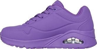Skechers Womens Uno Stand On Air Sneaker, Purple Durabuck/Mesh, 6.5 UK