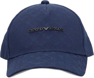 Emporio Armani Blauwe Hoeden & Beanies van Emporio Armani - Heren - Petten - Blauw - ONE Size - Accessoires