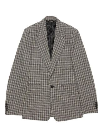 Acne Studios checked wool blazer - Brown