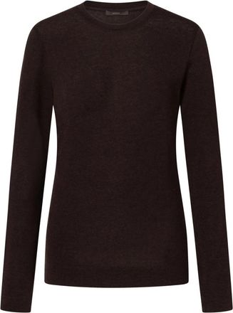 Windsor Trui met lange mouwen van wolmix - Dames - Ronde hals truien - Bruin - L - Wol - Truien & Vesten