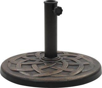 vidaXL Base De Sombrilla Redonda De Poliresina Bronce 19 Kg Vidaxl