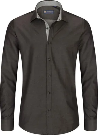 TruClothing Grey Button Down Cuff Long Sleeve Shirt