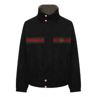 Gucci Reversible Cotton Nylon Jacket Black Military Green 639277-Z8AJT-1043