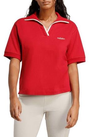 adidas Colorpop Polo in Active Maroon/Off White at Nordstrom Rack, Size Medium