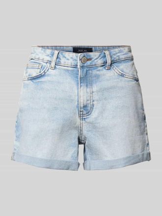 Noisy May High Waist Jeansshorts mit Umschlag Modell MONI in Jeansblau, Gr&ouml;&szlig;e XL