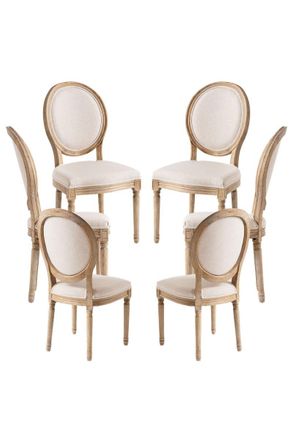 Regalos Miguel Packs Sillas Comedor - Pack 6 Sillas Palace - Crema