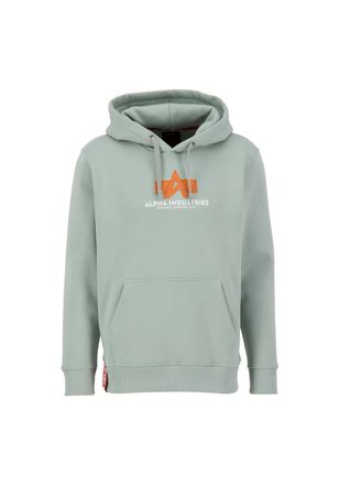 Alpha Industries Hoodie ALPHA INDUSTRIES Basic Hoodie BL Rubber, Herren, Gr. L, gr&uuml;n (dusty gr&uuml;n), Obermaterial: 80% Baumwolle, 20% Polyester, regular fit, Sweatshirts