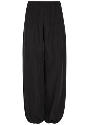 Vince Pintuck Balloon-leg Woven Trousers - Black - 10 (UK14 / L)