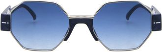 Italia Independent II 0816 021.022 Mens Sunglasses Silver Size 53