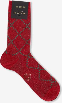 Alto Milano Lurex Socken Claus