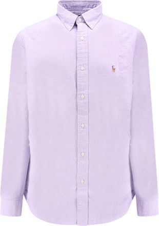 Polo Ralph Lauren Cotton Shirt With Multicolor Logo Embroidery